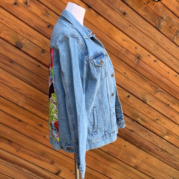 NEW Monopoly Game Denim Jacket Size Small - Picture 6 of 10